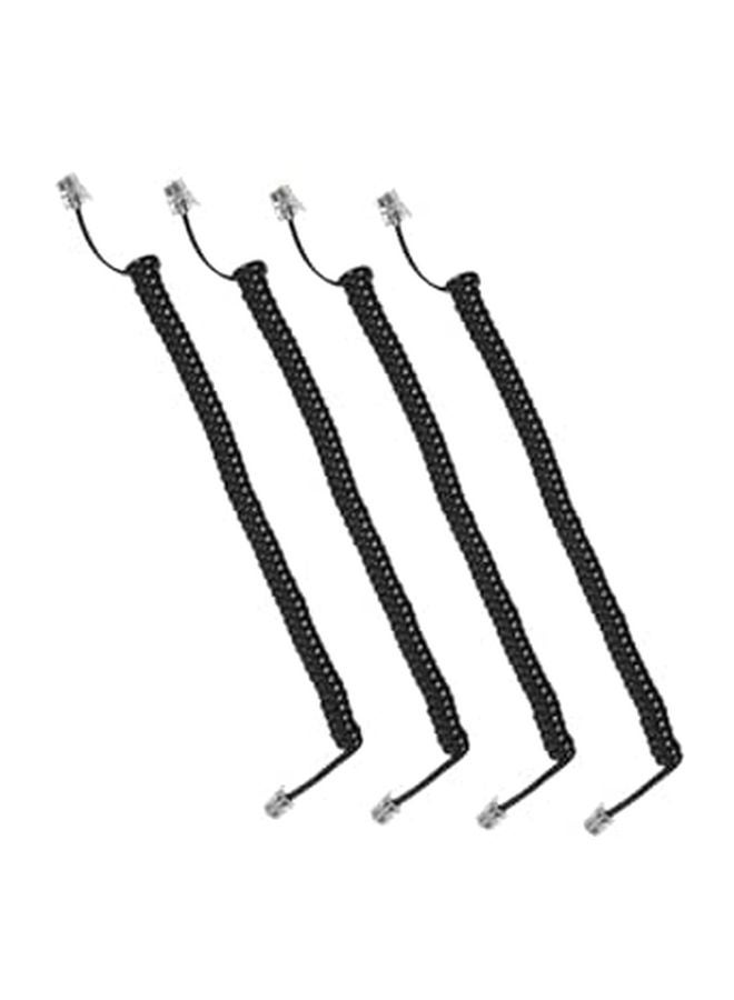 4 Pack Coiled Phone Cable Spiral Design Tangle Free Easy Installation - Image 1
