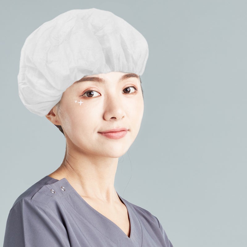 100pcs Dorctor Disposable Operating Room Hat Workshop Practical Working for Men Women (Random Color) - Image 1