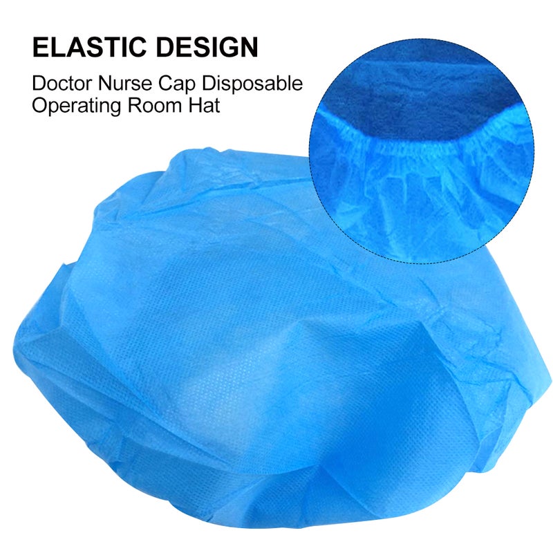100pcs Dorctor Disposable Operating Room Hat Workshop Practical Working for Men Women (Random Color) - Image 3