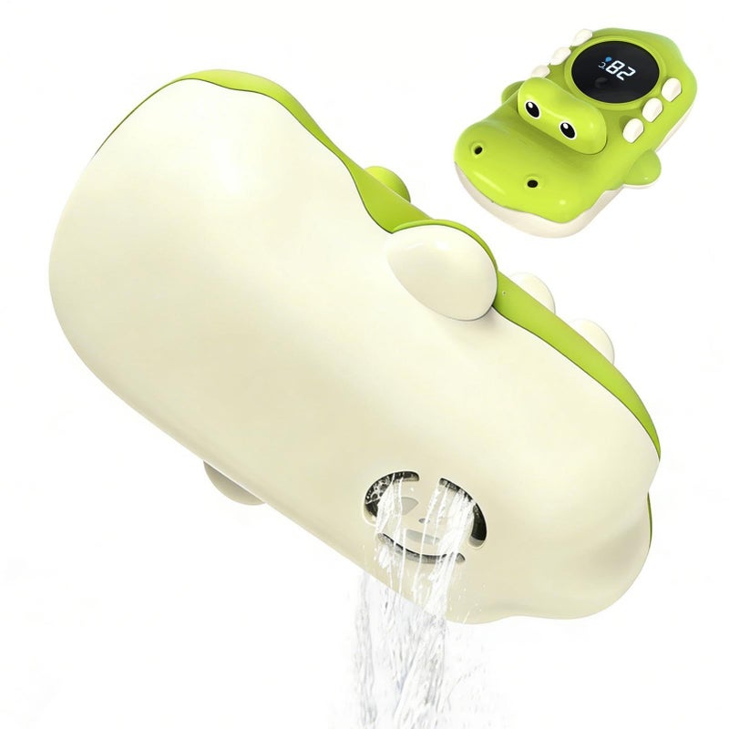 Kids Crocodile Water Spraying Bathtub Temperature Gauge LED Display Toy - Image 2