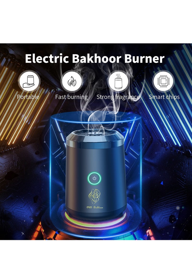 Oud Bukhoor - [Upgrade] Electric Mini Incense Burner Portable USB Rechargeable Aroma Diffuser Fresh Scent Black - Image 1