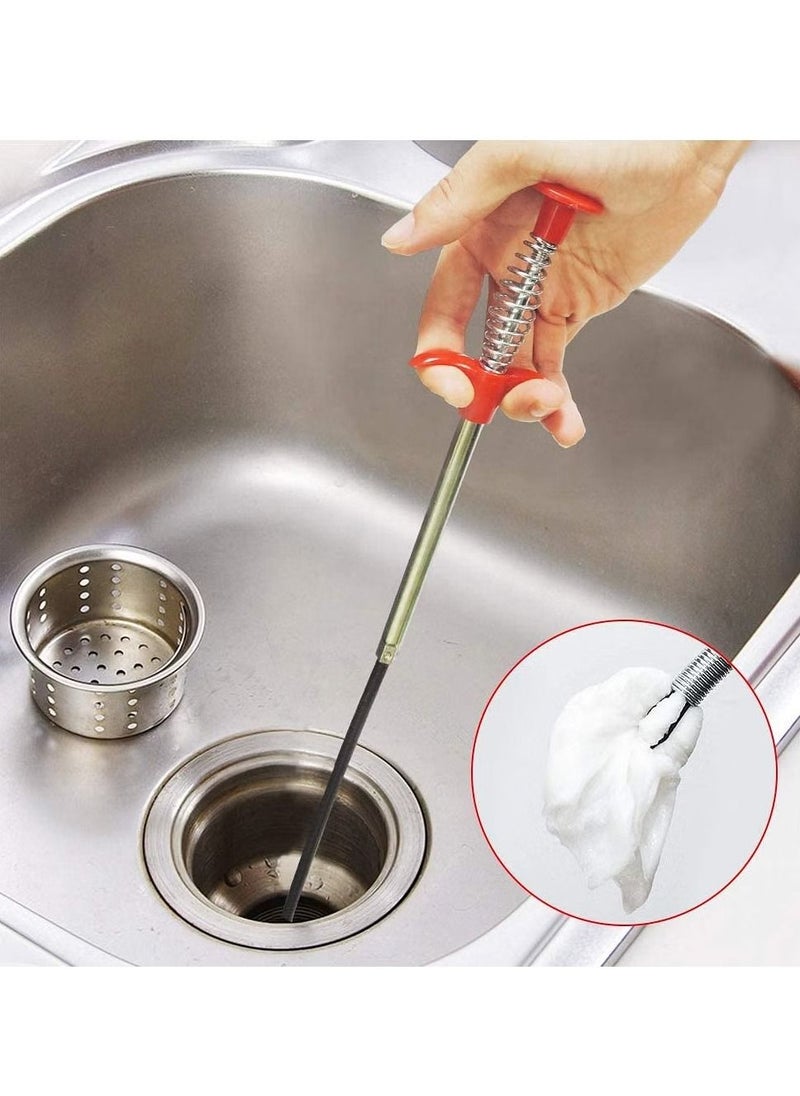 Yuwell Hair Clog Remover Hair Catcher Sink Cleaner For Openable Open Clogged Hair Drain Plumbing Tube 160CM  - Image 3