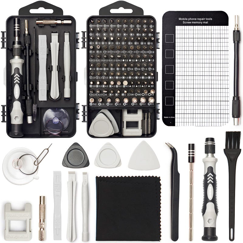 STREBITO Precision Screwdriver Set 124-Piece Electronics Tool Kit with 101 Bits Magnetic Screwdriver Set for Computer, Laptop, Cell Phone, PC, MacBook, iPhone, Nintendo, PS4, PS5, Xbox Repair - Image 1