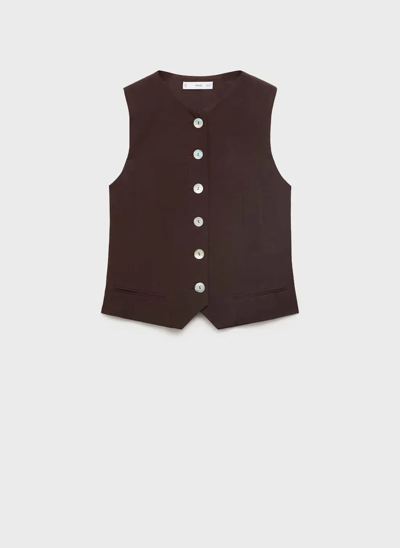 MANGO Suit Waistcoat With Buttons