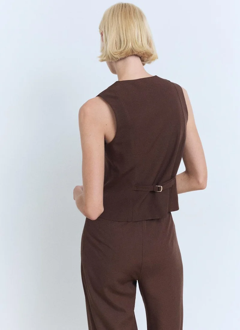 مانجو Suit Waistcoat With Buttons