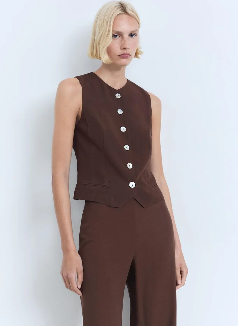 مانجو Suit Waistcoat With Buttons
