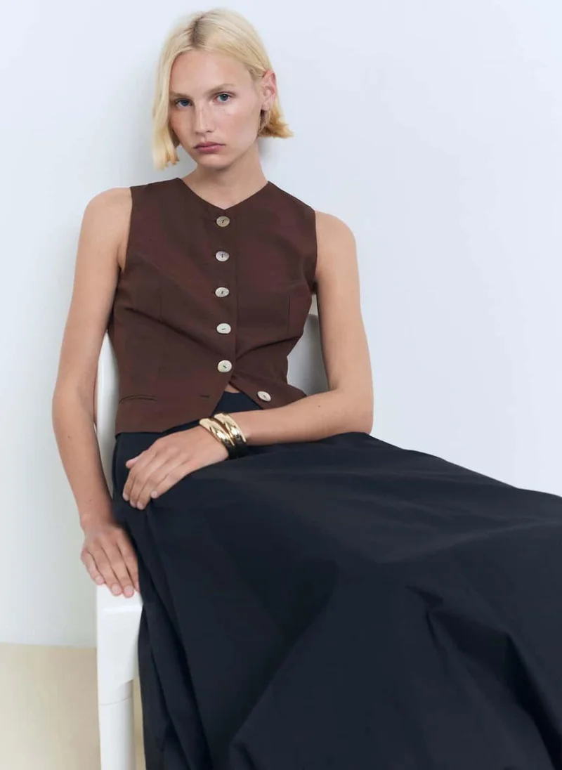 MANGO Suit Waistcoat With Buttons