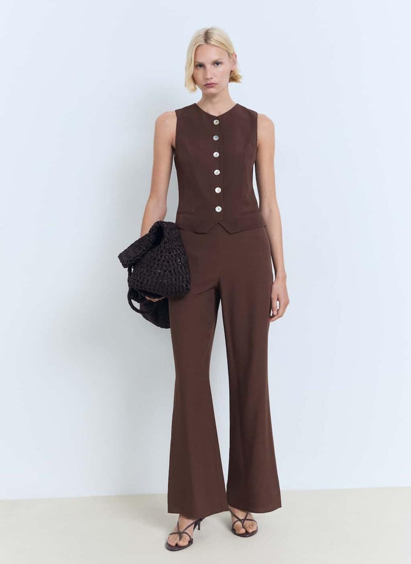 MANGO Suit Waistcoat With Buttons  - Image 5