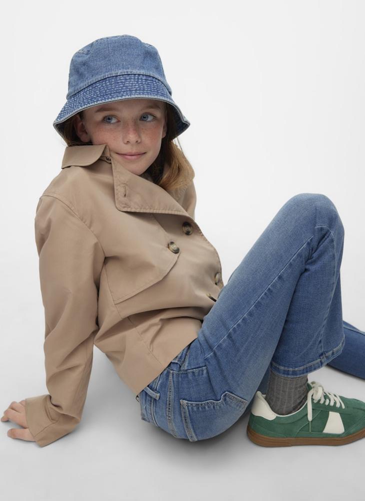 Vero Moda Girl Kids Button Detail Coat  - Image 3