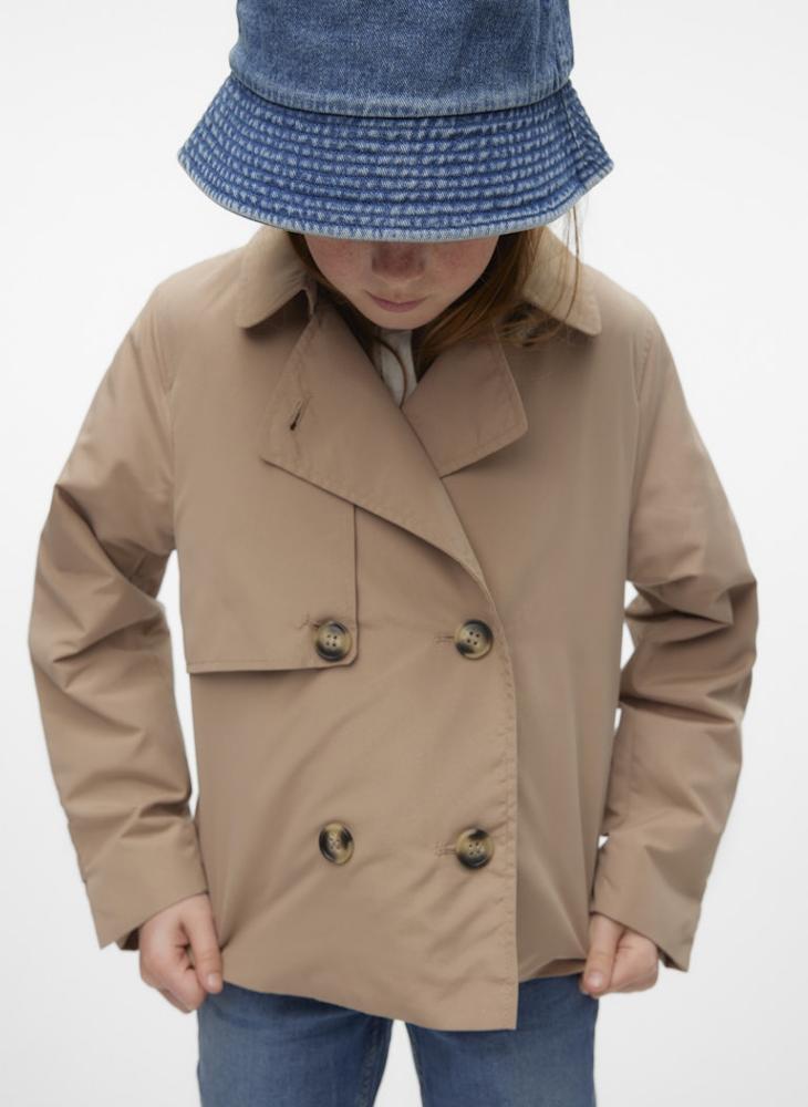 Vero Moda Girl Kids Button Detail Coat  - Image 2