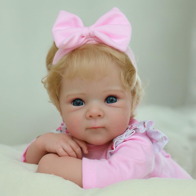 KSBD Reborn Baby Dolls - 20-inch Realistic Baby Doll Girl, Lifelike Newborn Baby Doll with Full Vinyl Body, Handmade with Accessories, Real Life Baby Doll for 3+ Years Old Kids Gifts - Image 2