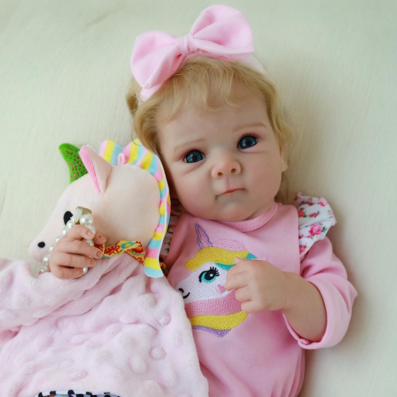 KSBD Reborn Baby Dolls - 20-inch Realistic Baby Doll Girl, Lifelike Newborn Baby Doll with Full Vinyl Body, Handmade with Accessories, Real Life Baby Doll for 3+ Years Old Kids Gifts - Image 4