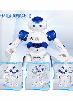 SYOSI RC Robot Toy, Gesture Sensing Remote Control Robot for Kid 3-8 Year Birthday Gift Present, Blue  - Image 2
