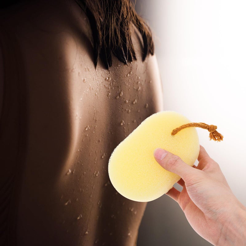 Exfoliating Bath Sponges 2 Pack Oval and Waterdrop Shapes for Body Cleansing and Back Scrub - Image 4