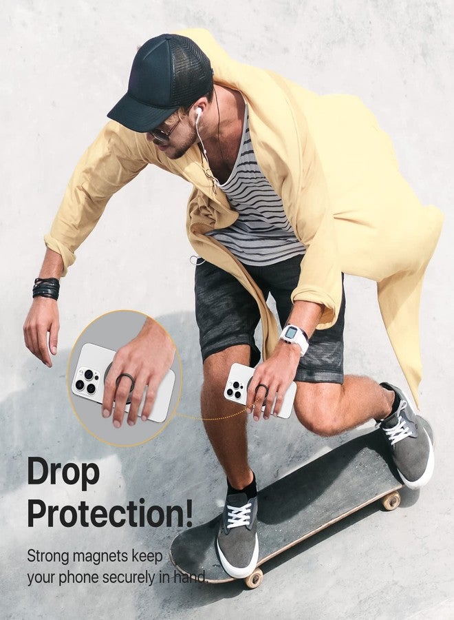 andobil Upgraded Magnetic Phone Grip for MagSafe [Ultra Stable & Dual Magnet] Magnetic Phone Ring Holder, 360° Finger Ring Kickstand Compatible with iPhone 16 Pro Max 15 14 13 12 MagSafe Accessories - Image 5