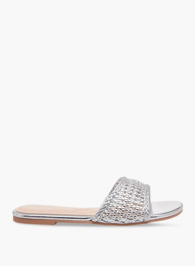سيليست Women Weave Textured Flat Sandals