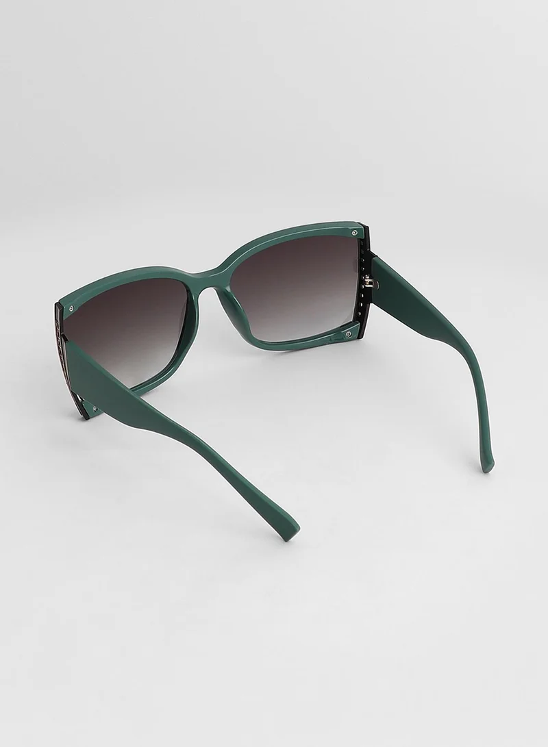 صوص هاوت Block Rectangular Sunglasses