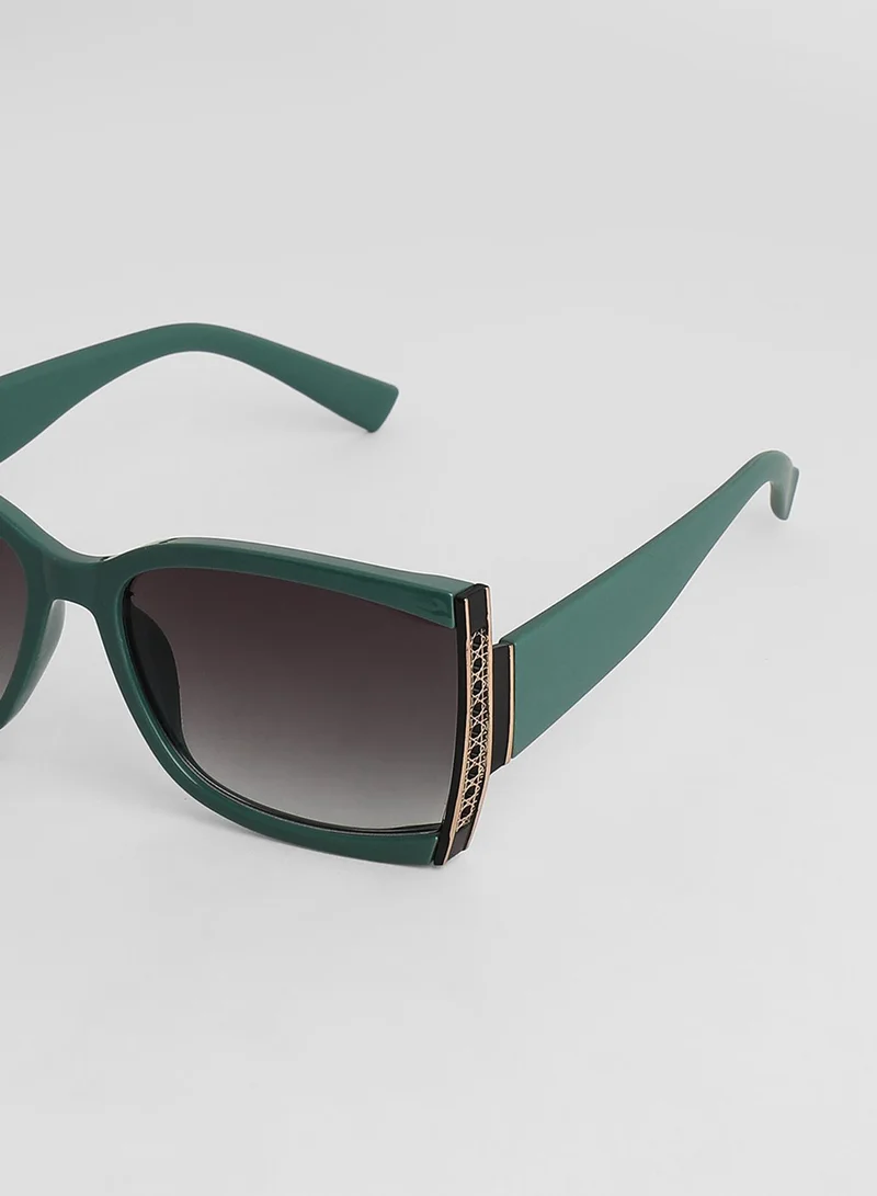 صوص هاوت Block Rectangular Sunglasses