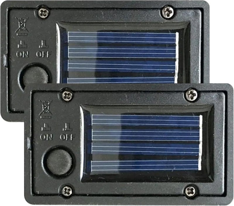Solar Light Replacement Top 2Pcs 2.8x1.6 Inches Waterproof Battery Box - Light Sensor Auto On/Off Solar Light Batteries for Outdoor Garden Lighting DIY Projects - Image 1
