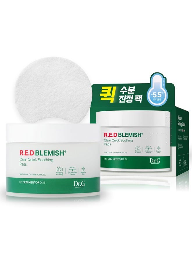 Dr. G Red Blemish Clear Quick Soothing Pads, Pack of 70 - Image 1