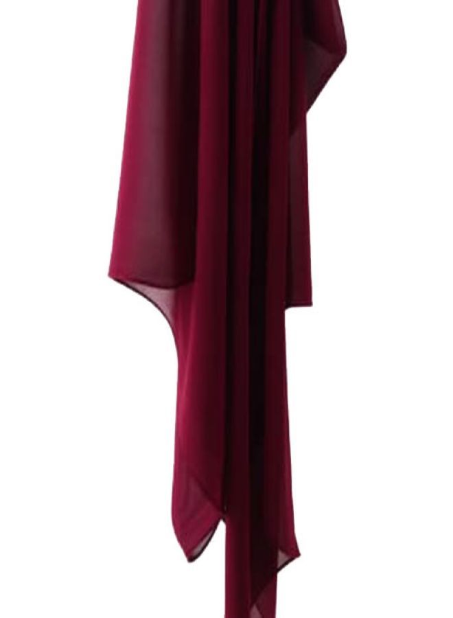 Fatah Scarf Chiffon Crepe Solid - Burgundy From Fatah 
