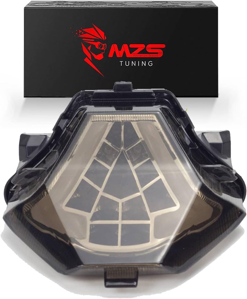 MZS ضوء خلفي للدراجات النارية MZS مع إشارة انعطاف LED مدمجة - دخاني - Image 1