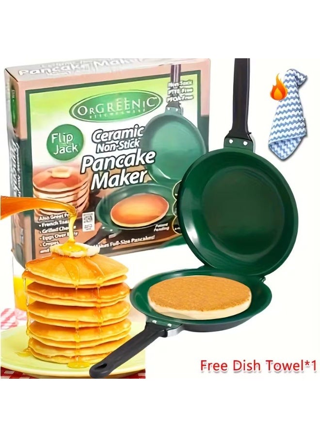 ECLux This double-sided non-stick frying pan is perfect for making pancakes, omelets, and bacon.  Suitable for both kitchen cooking and outdoor grilling, it's an excellent gift choice for Ramadan and the New Year. - Image 4