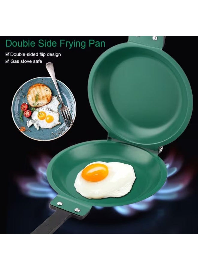 ECLux This double-sided non-stick frying pan is perfect for making pancakes, omelets, and bacon.  Suitable for both kitchen cooking and outdoor grilling, it's an excellent gift choice for Ramadan and the New Year. - Image 1