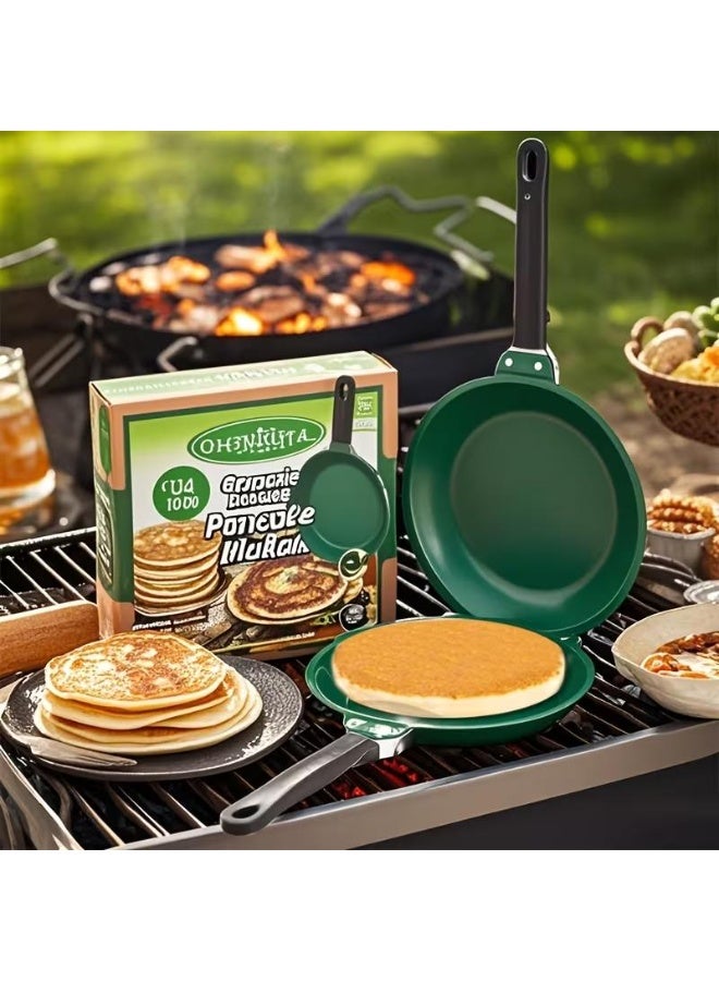 ECLux This double-sided non-stick frying pan is perfect for making pancakes, omelets, and bacon.  Suitable for both kitchen cooking and outdoor grilling, it's an excellent gift choice for Ramadan and the New Year. - Image 3
