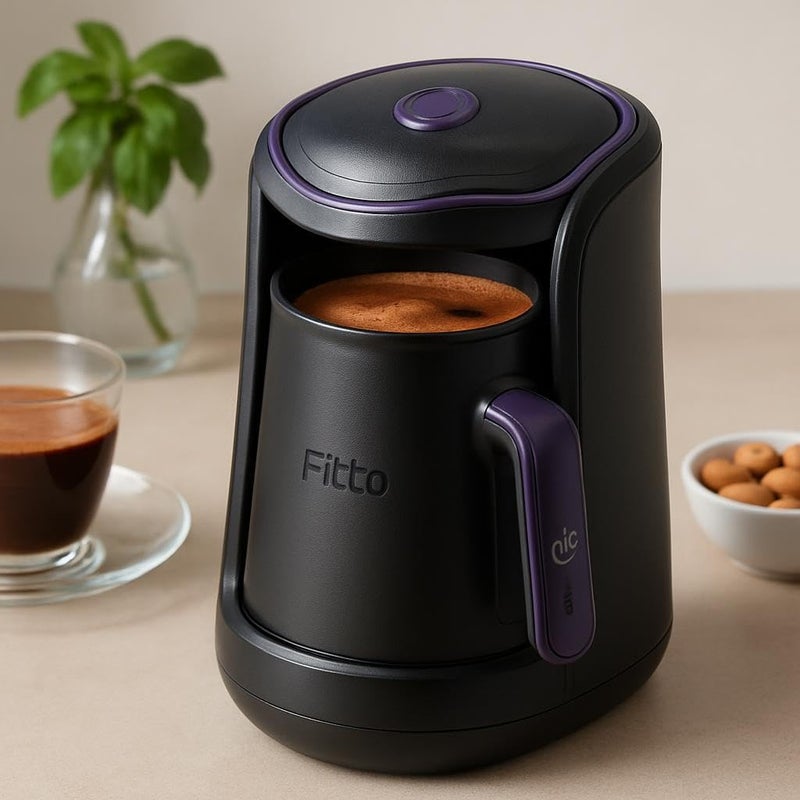 Fitto Portable Coffee Maker, 600W Mini Coffee Machine for Home and Travel, 300ml Capacity - Image 2