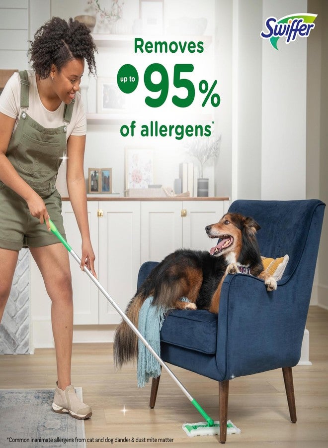 Swiffer مجموعة مسح وتنظيف الأرضيات 2 في 1 من سويفر، مجموعة متعددة الأسطح لتنظيف الأرضيات، تتضمن المجموعة 1 ممسحة، 14 قطعة قماش للتنظيف الجاف، 5 قطع قماش للمسح الرطب - Image 3