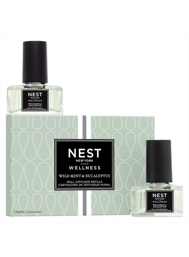 Nest New York NEST Fragrances Wild Mint & Eucalyptus Wall Diffuser Refill, Set of 2  - Image 1