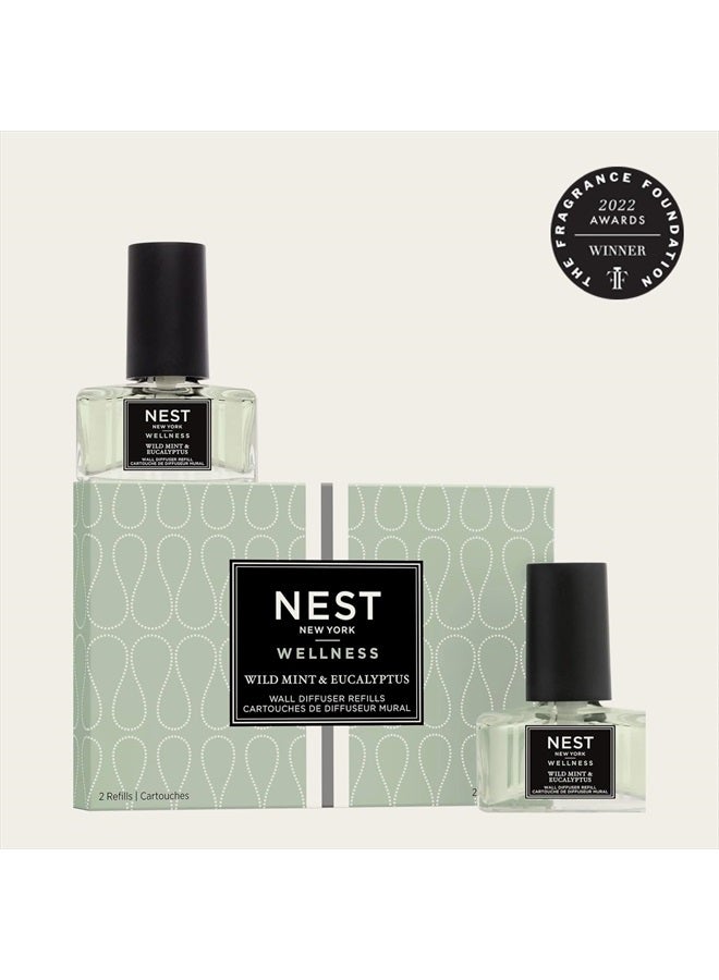 Nest New York NEST Fragrances Wild Mint & Eucalyptus Wall Diffuser Refill, Set of 2  - Image 2