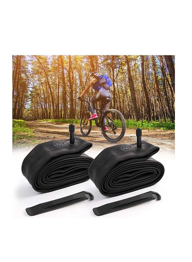 Y&D 27.5 Mountain Bike Tubes (2 Pack), Schrader Valve (32mm), x 1.75 1.95 x2.10 x2.125 2.40 Road/Mountain Inner Tubes, Plus 2 Nylon Plastic Tire Levers - Image 2