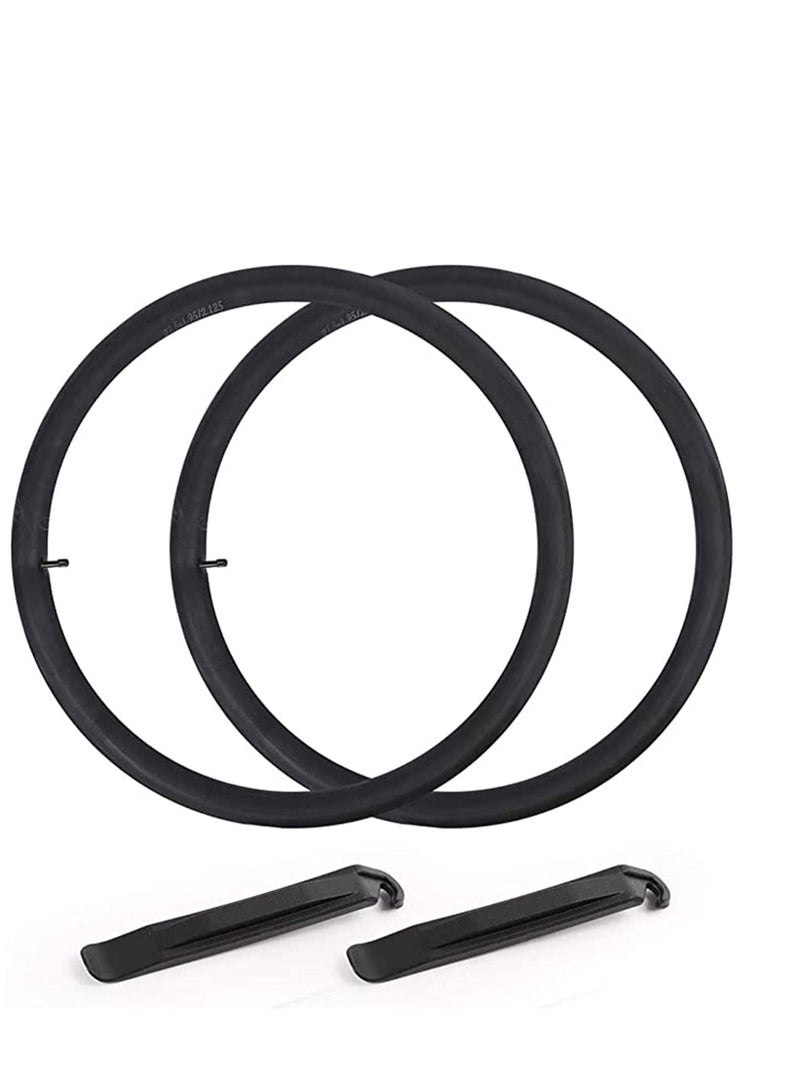 Y&D 27.5 Mountain Bike Tubes (2 Pack), Schrader Valve (32mm), x 1.75 1.95 x2.10 x2.125 2.40 Road/Mountain Inner Tubes, Plus 2 Nylon Plastic Tire Levers - Image 1