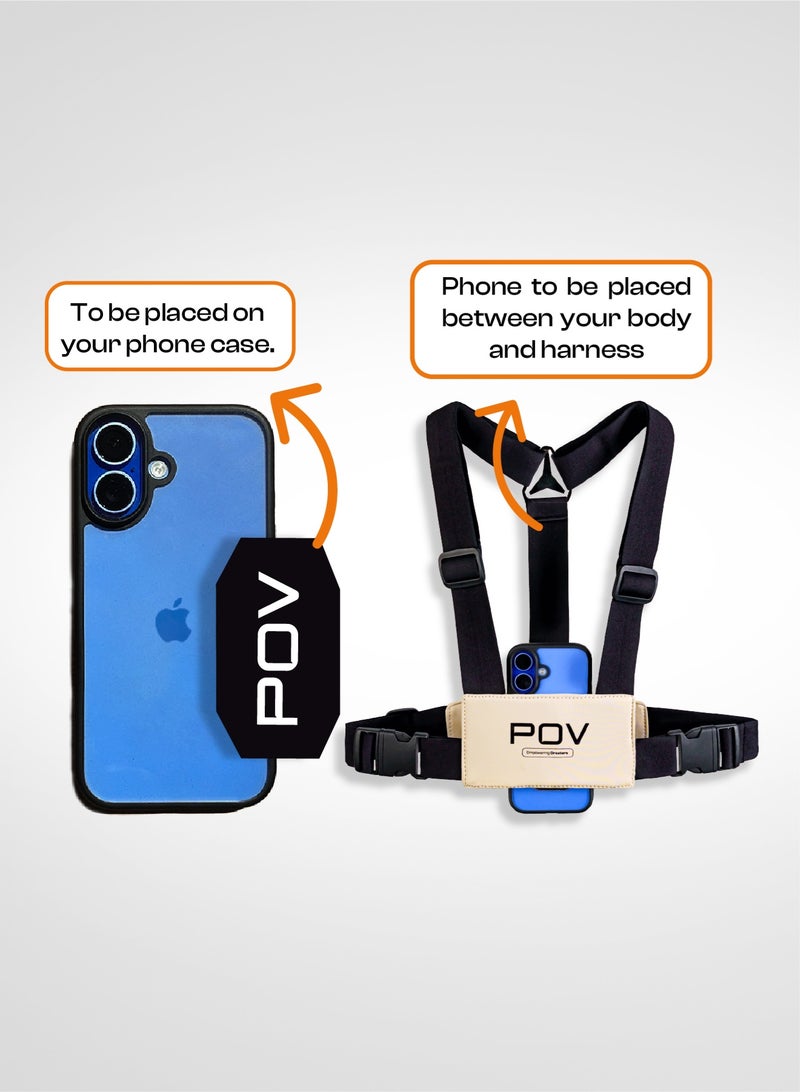 بي أو في POV Harness – حزام لتثبيت الموبايل على الصدر -أبيض - Image 4