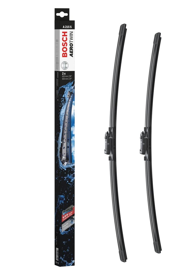 BOSCH 3397007215 AeroTwin OE Replacement Wiper Blades Driver & Passenger Side - Set of 2 (26" & 24") Pinch Tab - Image 1