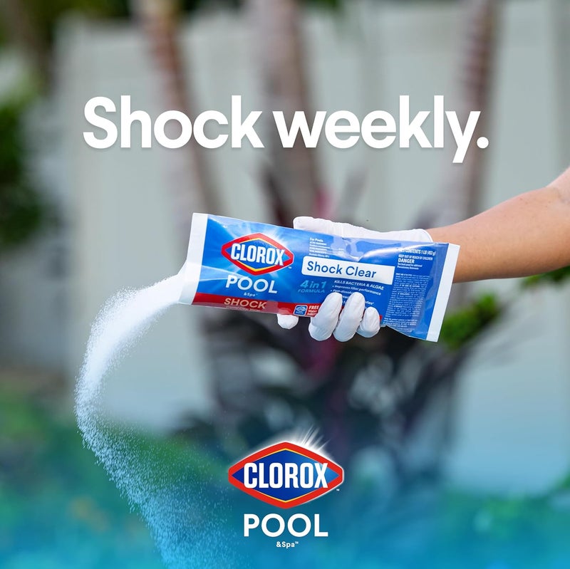 CLOROX Pool&Spa Shock Clear - 4-in-1 Formula for Crystal Clear Swimming Pool Water (6-Pack) - Image 5