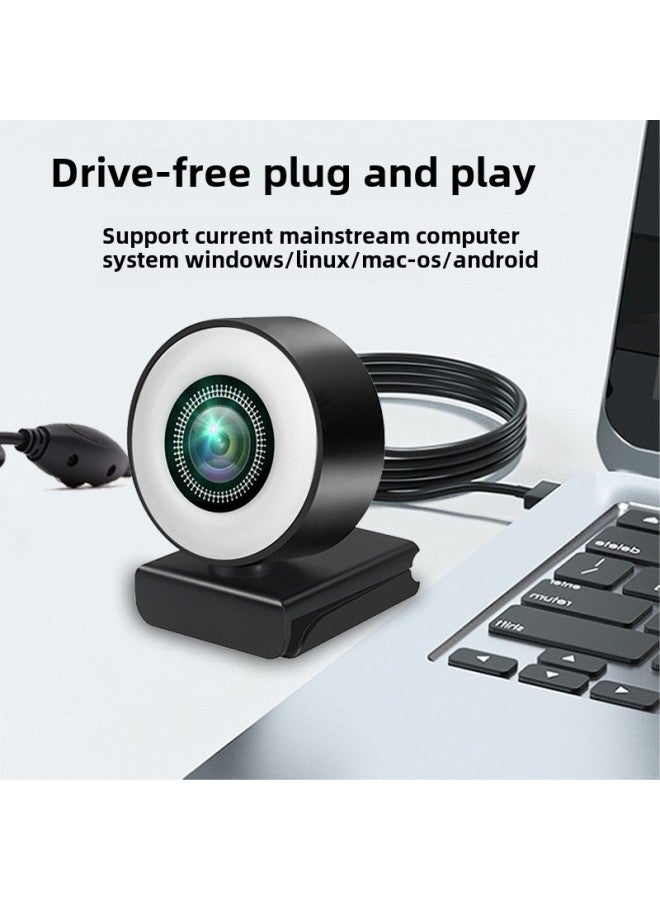 Desktop Live Camera With Fill Light Video Computer Camera With Beauty Notebook Usb Camera-Color:High-definition Three-speed Fill Light-USB Driver-free (A33) - Image 2