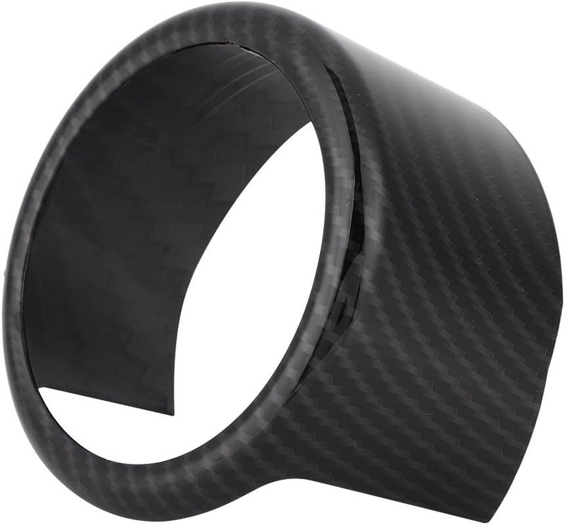 Car Decorative Front Grill Logo Ring Trim Frame Cover for Stelvio 2017-2018, ABS Glossy Auto Surround with Self - Adhesive Backing for Exterior - Image 1