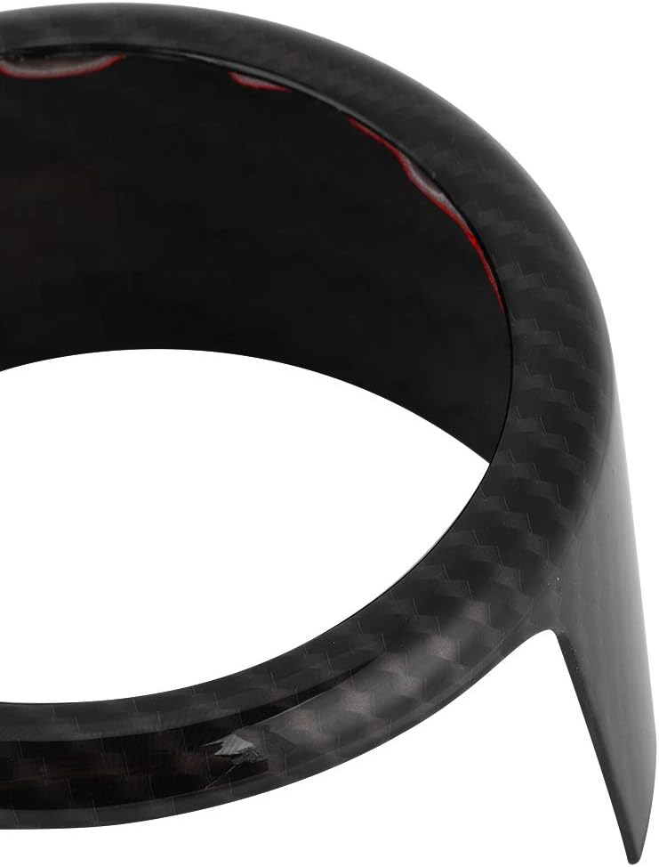 Car Decorative Front Grill Logo Ring Trim Frame Cover for Stelvio 2017-2018, ABS Glossy Auto Surround with Self - Adhesive Backing for Exterior - Image 5