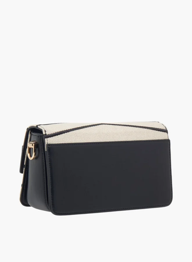 Celeste Women's Textured Crossbody Bag with Flap Closure and Adjustable Strap