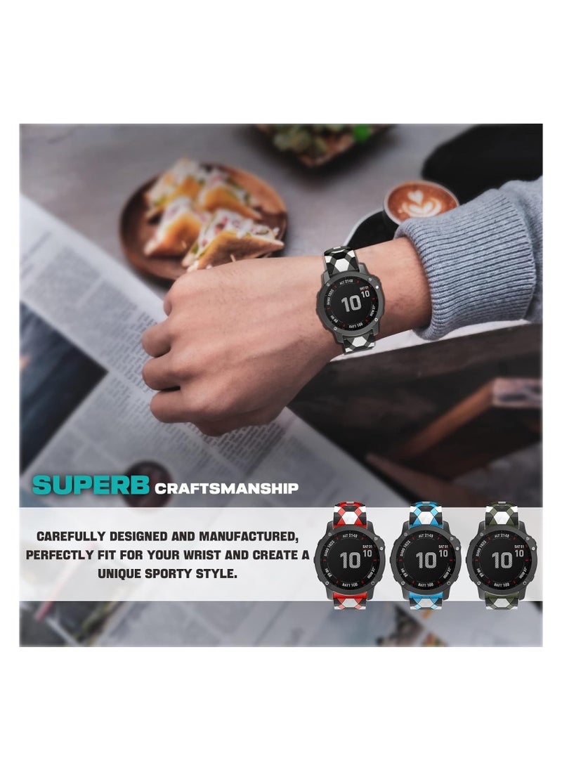 SYOSI Watch Strap Band for Garmin Fenix 5/6/7/935 22mm Width Soft Silicone Replacement Band Watch Strap for Fenix 7/Fenix 6/Fenix 6 Pro/Fenix 5/Fenix 5 Plus/Forerunner 935/Forerunner945  - Image 2