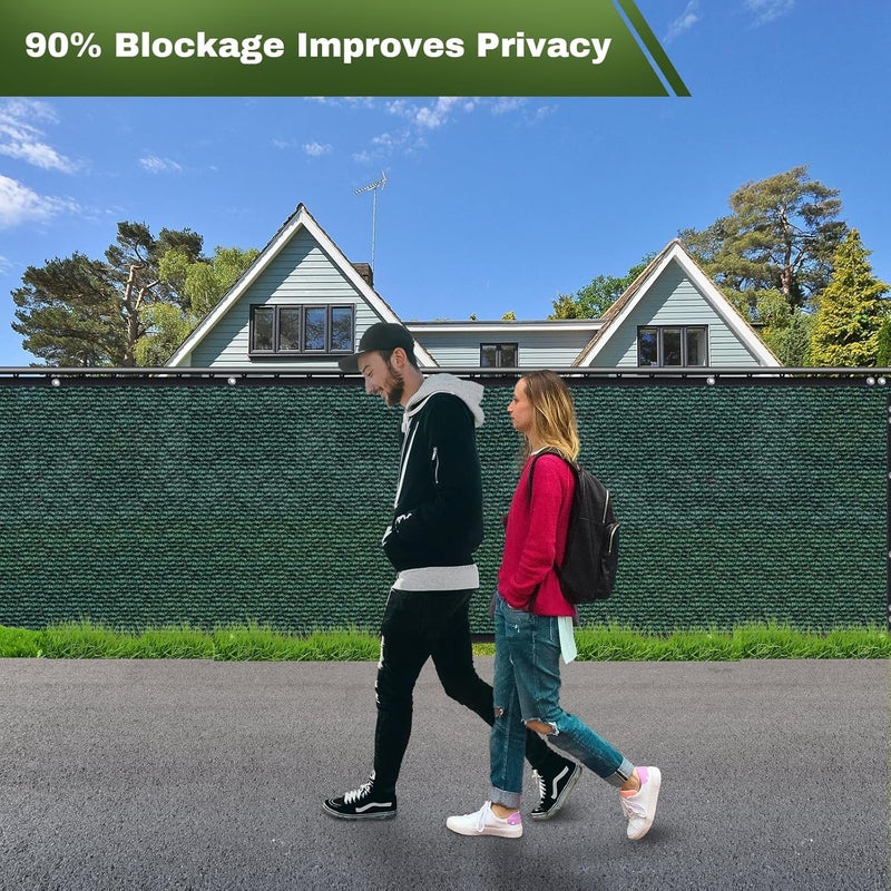Totu Privacy Screen Fence, TOTU 4ft x 50ft Heavy Duty 170 Shade Net Cover, for Wall Garden Yard Outdoor Home Decoration, Green - Image 2