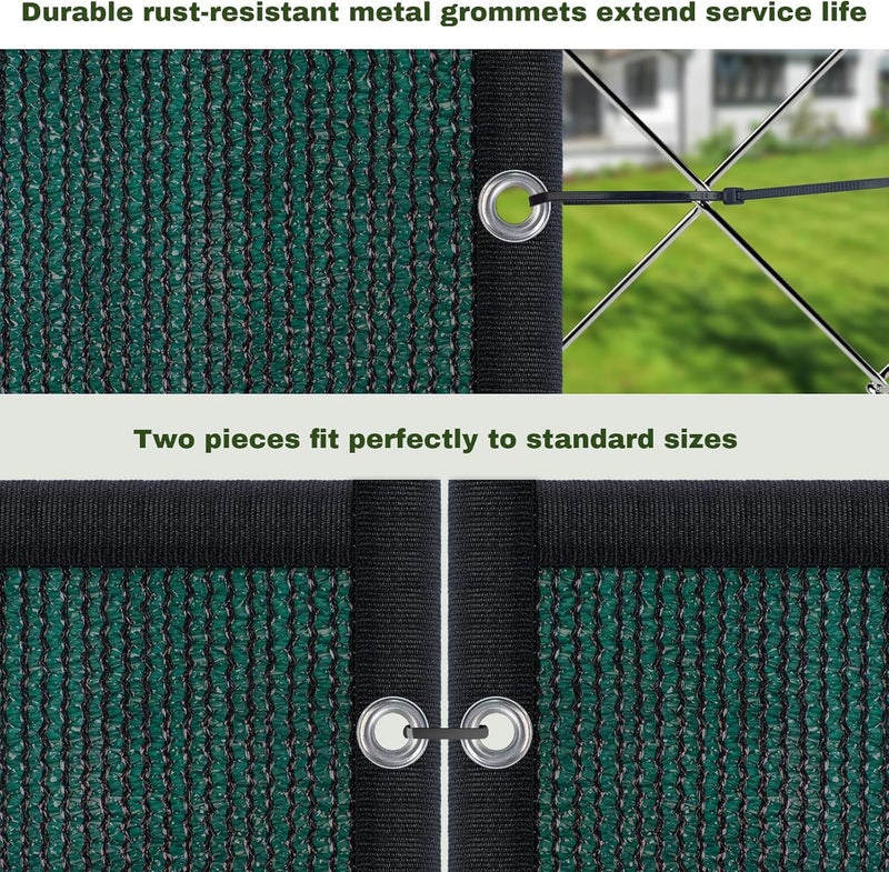 Totu Privacy Screen Fence, TOTU 4ft x 50ft Heavy Duty 170 Shade Net Cover, for Wall Garden Yard Outdoor Home Decoration, Green - Image 5
