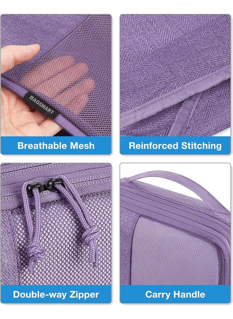 BAGSMART BAGSMART Compression Packing Cubes for Travel 6 Set Packing Cubes for Carry on Suitcases Compression Travel Cubes  Suitcase Organizer for Packing with Shoe Bag  - Image 5