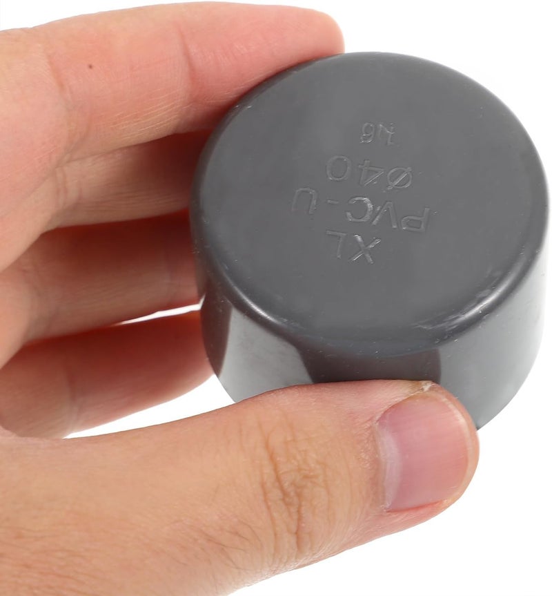 DOITOOL 10pcs Pvc Pipe End Caps Gray 40mm Pipe End Cap Fittings Replacement Protective Plug for Plumbing Industrial Use - Image 4