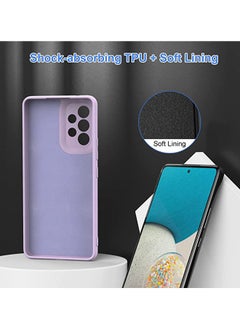 STAUD Samsung Galaxy A53 Silicone Case 5G Liquid Gel Rubber Case with Soft Microfiber Lining Cushion Slim Hard Shell Shockproof Protective Smooth Touch Back Cover，Purple  - Image 3