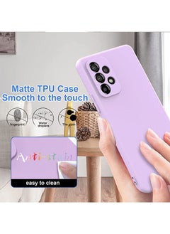 STAUD Samsung Galaxy A53 Silicone Case 5G Liquid Gel Rubber Case with Soft Microfiber Lining Cushion Slim Hard Shell Shockproof Protective Smooth Touch Back Cover，Purple  - Image 4