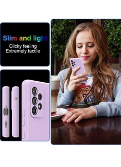STAUD Samsung Galaxy A53 Silicone Case 5G Liquid Gel Rubber Case with Soft Microfiber Lining Cushion Slim Hard Shell Shockproof Protective Smooth Touch Back Cover，Purple  - Image 5